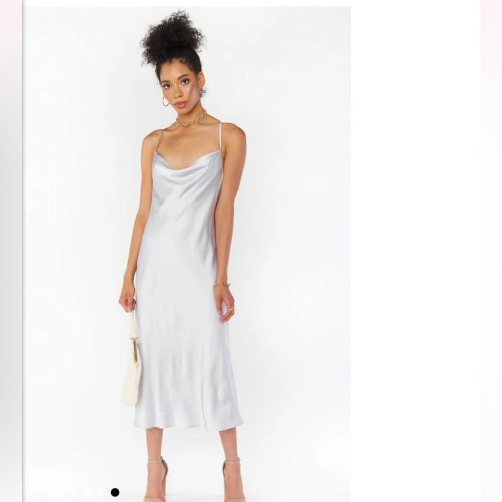 Mumu Verona cowl silver dress - worn once